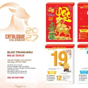 Lịch Bloc 2027 DVA Mẫu DVA19 - Thuận Buồm Xuôi Gió (29 x 41 cm) Quà Tết Gia Đình Sum Vầy Ý Nghĩa in logo doanh nghiệp quà tặng Tết tại Quà Tặng Gia Dụng VN