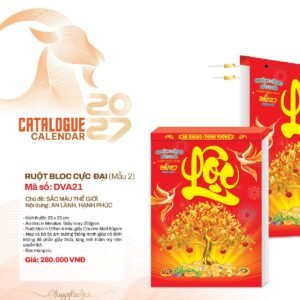 Lịch Bloc Cực Đại 2027 DVA Mẫu DVA21 (25 x 35cm) Quà Tết Gia Đình Sum Vầy Ý Nghĩa in logo doanh nghiệp quà tặng Tết tại Quà Tặng Gia Dụng VN