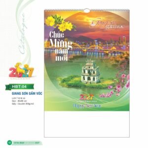 Lịch Treo Tường Lò Xo 2027 HBT Mẫu HBT04 (40 x 60cm) Quà Tết Gia Đình Sum Vầy Ý Nghĩa in logo doanh nghiệp quà tặng Tết tại Quà Tặng Gia Dụng VN