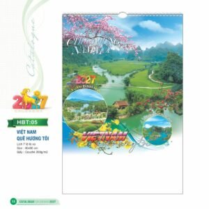Lịch Treo Tường Lò Xo 2027 HBT Mẫu HBT05 (40 x 60cm) Quà Tết Gia Đình Sum Vầy Ý Nghĩa in logo doanh nghiệp quà tặng Tết tại Quà Tặng Gia Dụng VN