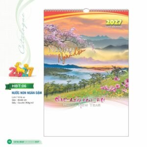 Lịch Treo Tường Lò Xo 2027 HBT Mẫu HBT06 (40 x 60cm) Quà Tết Gia Đình Sum Vầy Ý Nghĩa in logo doanh nghiệp quà tặng Tết tại Quà Tặng Gia Dụng VN