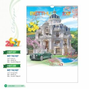 Lịch Treo Tường Lò Xo 2027 HBT Mẫu HBT08 (40 x 60cm) Quà Tết Gia Đình Sum Vầy Ý Nghĩa in logo doanh nghiệp quà tặng Tết tại Quà Tặng Gia Dụng VN