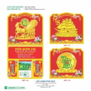 Lịch Treo Tường Lò Xo 2027 HBT Mẫu HBT116 (37 x 68cm) Quà Tết Gia Đình Sum Vầy Ý Nghĩa in logo doanh nghiệp quà tặng Tết tại Quà Tặng Gia Dụng VN