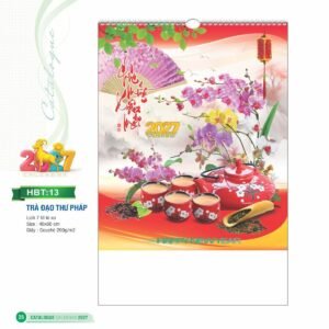 Lịch Treo Tường Lò Xo 2027 HBT Mẫu HBT13 (40 x 60cm) Quà Tết Gia Đình Sum Vầy Ý Nghĩa in logo doanh nghiệp quà tặng Tết tại Quà Tặng Gia Dụng VN