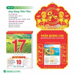 Lịch Bloc Siêu Đại 2027 HBT Mẫu HBT162 (17 x 24cm) Quà Tết Gia Đình Sum Vầy Ý Nghĩa in logo doanh nghiệp quà tặng Tết tại Quà Tặng Gia Dụng VN