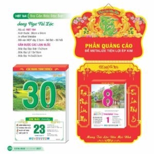 Lịch Bloc Đại Đặc Biệt 2027 HBT Mẫu HBT165 - Lộc Xuân (17 x 24cm) Quà Tết Gia Đình Sum Vầy Ý Nghĩa in logo doanh nghiệp quà tặng Tết tại Quà Tặng Gia Dụng VN