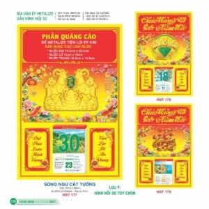 Lịch Bìa Treo 2027 HBT Mẫu HBT181 (15 x 19cm) Quà Tết Gia Đình Sum Vầy Ý Nghĩa in logo doanh nghiệp quà tặng Tết tại Quà Tặng Gia Dụng VN