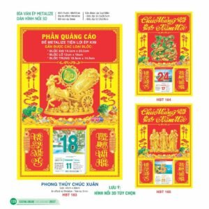 Lịch Bìa Treo 2027 HBT Mẫu HBT185 (15 x 19cm) Quà Tết Gia Đình Sum Vầy Ý Nghĩa in logo doanh nghiệp quà tặng Tết tại Quà Tặng Gia Dụng VN