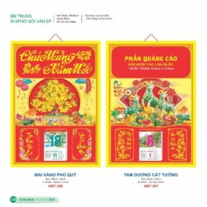 Lịch Bloc 2027 HBT Mẫu HBT209 (35 x 50cm) Quà Tết Gia Đình Sum Vầy Ý Nghĩa in logo doanh nghiệp quà tặng Tết tại Quà Tặng Gia Dụng VN