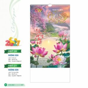 Lịch Treo Tường Lò Xo 2027 HBT Mẫu HBT21 (36 x 70cm) Quà Tết Gia Đình Sum Vầy Ý Nghĩa in logo doanh nghiệp quà tặng Tết tại Quà Tặng Gia Dụng VN