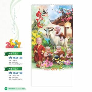 Lịch Treo Tường Lò Xo 2027 HBT Mẫu HBT23 (36 x 70cm) Quà Tết Gia Đình Sum Vầy Ý Nghĩa in logo doanh nghiệp quà tặng Tết tại Quà Tặng Gia Dụng VN