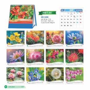 Lịch Để Bàn 2027 HBT Mẫu HBT45 (19 x 21cm) Quà Tết Gia Đình Sum Vầy Ý Nghĩa in logo doanh nghiệp quà tặng Tết tại Quà Tặng Gia Dụng VN
