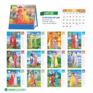 Lịch Để Bàn 2027 HBT Mẫu HBT51 (19 x 21cm) Quà Tết Gia Đình Sum Vầy Ý Nghĩa in logo doanh nghiệp quà tặng Tết tại Quà Tặng Gia Dụng VN