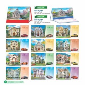 Lịch Bàn Chữ M (Có Note 52 Tuần) 2027 HBT Mẫu HBT59 (16 x 24cm) Quà Tết Gia Đình Sum Vầy Ý Nghĩa in logo doanh nghiệp quà tặng Tết tại Quà Tặng Gia Dụng VN