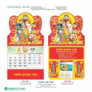 Lịch Treo Tường Lò Xo 2027 HBT Mẫu HBT86A (37 x 68cm) Quà Tết Gia Đình Sum Vầy Ý Nghĩa in logo doanh nghiệp quà tặng Tết tại Quà Tặng Gia Dụng VN