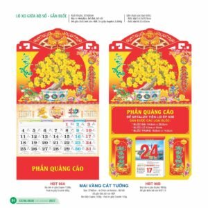Lịch Treo Tường Lò Xo 2027 HBT Mẫu HBT90B (11  x  12 cm) Quà Tết Gia Đình Sum Vầy Ý Nghĩa in logo doanh nghiệp quà tặng Tết tại Quà Tặng Gia Dụng VN