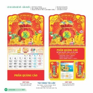 Lịch Treo Tường Lò Xo 2027 HBT Mẫu HBT97A (20  x  21 cm) Quà Tết Gia Đình Sum Vầy Ý Nghĩa in logo doanh nghiệp quà tặng Tết tại Quà Tặng Gia Dụng VN
