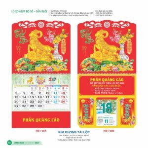 Lịch Treo Tường Lò Xo 2027 HBT Mẫu HBT98A (13 x 19cm) Quà Tết Gia Đình Sum Vầy Ý Nghĩa in logo doanh nghiệp quà tặng Tết tại Quà Tặng Gia Dụng VN