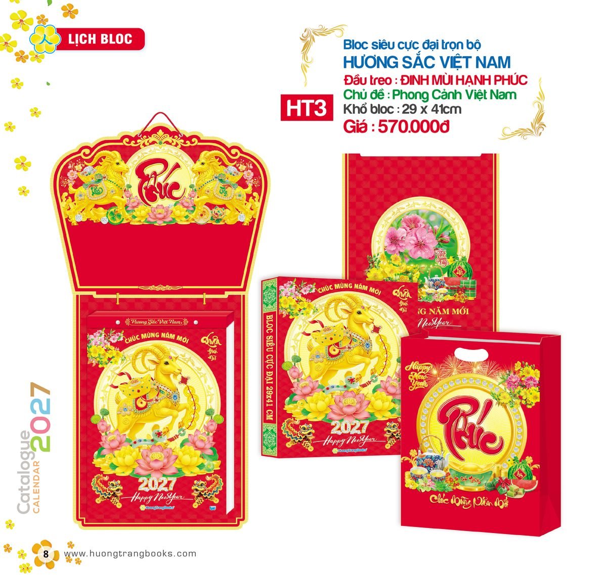 Lịch Bloc Cực Đại 2027 HT Mẫu HT3 - Hương Sắc Việt Nam (29 x 41cm) Quà Tết Gia Đình Sum Vầy Ý Nghĩa Lịch Bloc Cực Đại 2027 HT Mẫu HT3 - Hương Sắc Việt Nam (29 x 41cm) Quà Tết Gia Đình Sum Vầy Ý Nghĩa in logo doanh nghiệp quà tặng Tết tại Quà Tặng Gia Dụng VN
