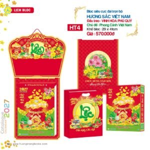 Lịch Bloc Siêu Cực Đại 2027 HT Mẫu HT4 - Hương Sắc Việt Nam (29 x 41cm) Quà Tết Gia Đình Sum Vầy Ý Nghĩa in logo doanh nghiệp quà tặng Tết tại Quà Tặng Gia Dụng VN