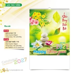 Lịch Treo Tường 2027 HT Mẫu HT45 (40 x 60cm) Quà Tết Gia Đình Sum Vầy Ý Nghĩa in logo doanh nghiệp quà tặng Tết tại Quà Tặng Gia Dụng VN