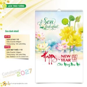 Lịch Treo Tường 2027 HT Mẫu HT49 (40 x 60cm) Quà Tết Gia Đình Sum Vầy Ý Nghĩa in logo doanh nghiệp quà tặng Tết tại Quà Tặng Gia Dụng VN