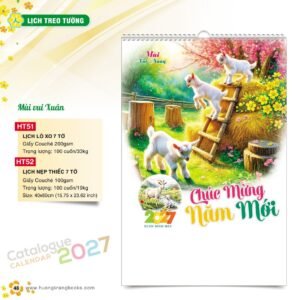 Lịch Treo Tường 2027 HT Mẫu HT51 (40 x 60cm) Quà Tết Gia Đình Sum Vầy Ý Nghĩa in logo doanh nghiệp quà tặng Tết tại Quà Tặng Gia Dụng VN