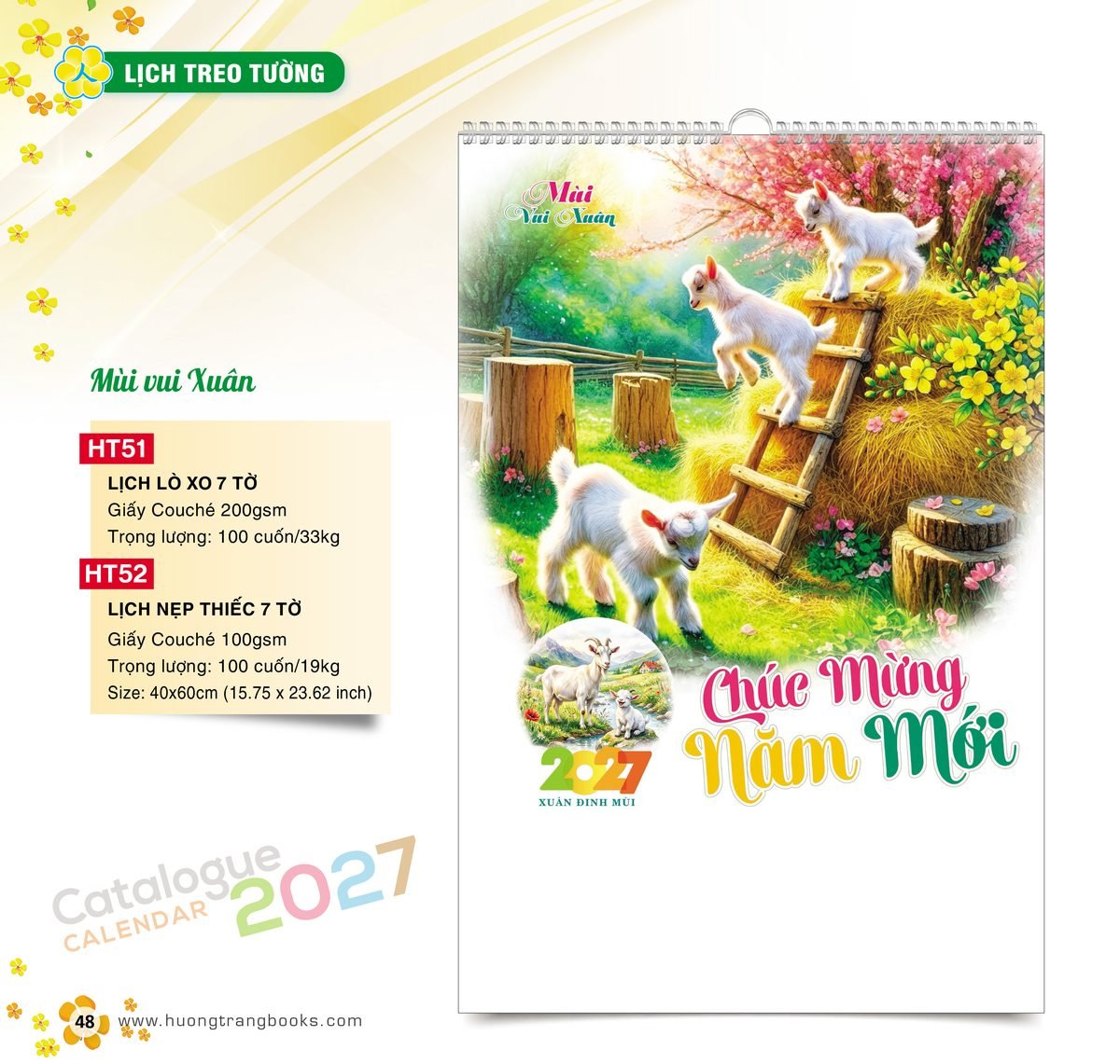 Lịch Treo Tường 2027 HT Mẫu HT51 (40 x 60cm) Quà Tết Gia Đình Sum Vầy Ý Nghĩa Lịch Treo Tường 2027 HT Mẫu HT51 (40 x 60cm) Quà Tết Gia Đình Sum Vầy Ý Nghĩa in logo doanh nghiệp quà tặng Tết tại Quà Tặng Gia Dụng VN