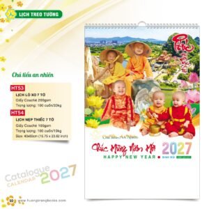 Lịch Treo Tường 2027 HT Mẫu HT53 (40 x 60cm) Quà Tết Gia Đình Sum Vầy Ý Nghĩa in logo doanh nghiệp quà tặng Tết tại Quà Tặng Gia Dụng VN