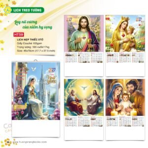 Lịch Treo Tường Nẹp Thiếc 2027 HT Mẫu HT59 (45 x 70cm) Quà Tết Gia Đình Sum Vầy Ý Nghĩa in logo doanh nghiệp quà tặng Tết tại Quà Tặng Gia Dụng VN