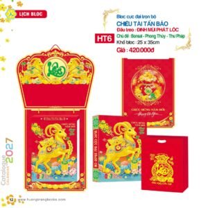Lịch Bloc Cực Đại 2027 HT Mẫu HT6 (25 x 35cm) Quà Tết Gia Đình Sum Vầy Ý Nghĩa in logo doanh nghiệp quà tặng Tết tại Quà Tặng Gia Dụng VN