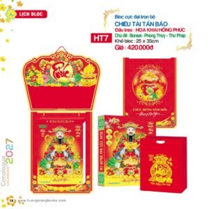 Lịch Bloc Cực Đại 2027 HT Mẫu HT7 (25 x 35cm) Quà Tết Gia Đình Sum Vầy Ý Nghĩa in logo doanh nghiệp quà tặng Tết tại Quà Tặng Gia Dụng VN
