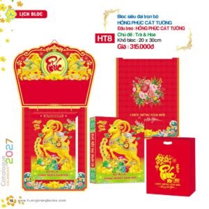 Lịch Bloc Siêu Đại 2027 HT Mẫu HT8 (20 x 30cm) Quà Tết Gia Đình Sum Vầy Ý Nghĩa in logo doanh nghiệp quà tặng Tết tại Quà Tặng Gia Dụng VN