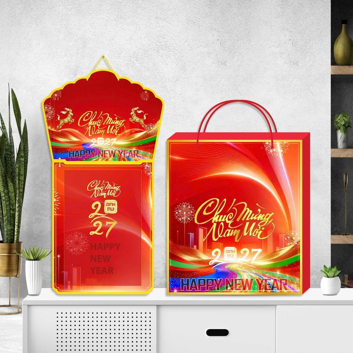 Lịch Khánh Gỗ Lamina 2 Đầu 2027 LM2D_063 - Quà Tặng Gia Dụng