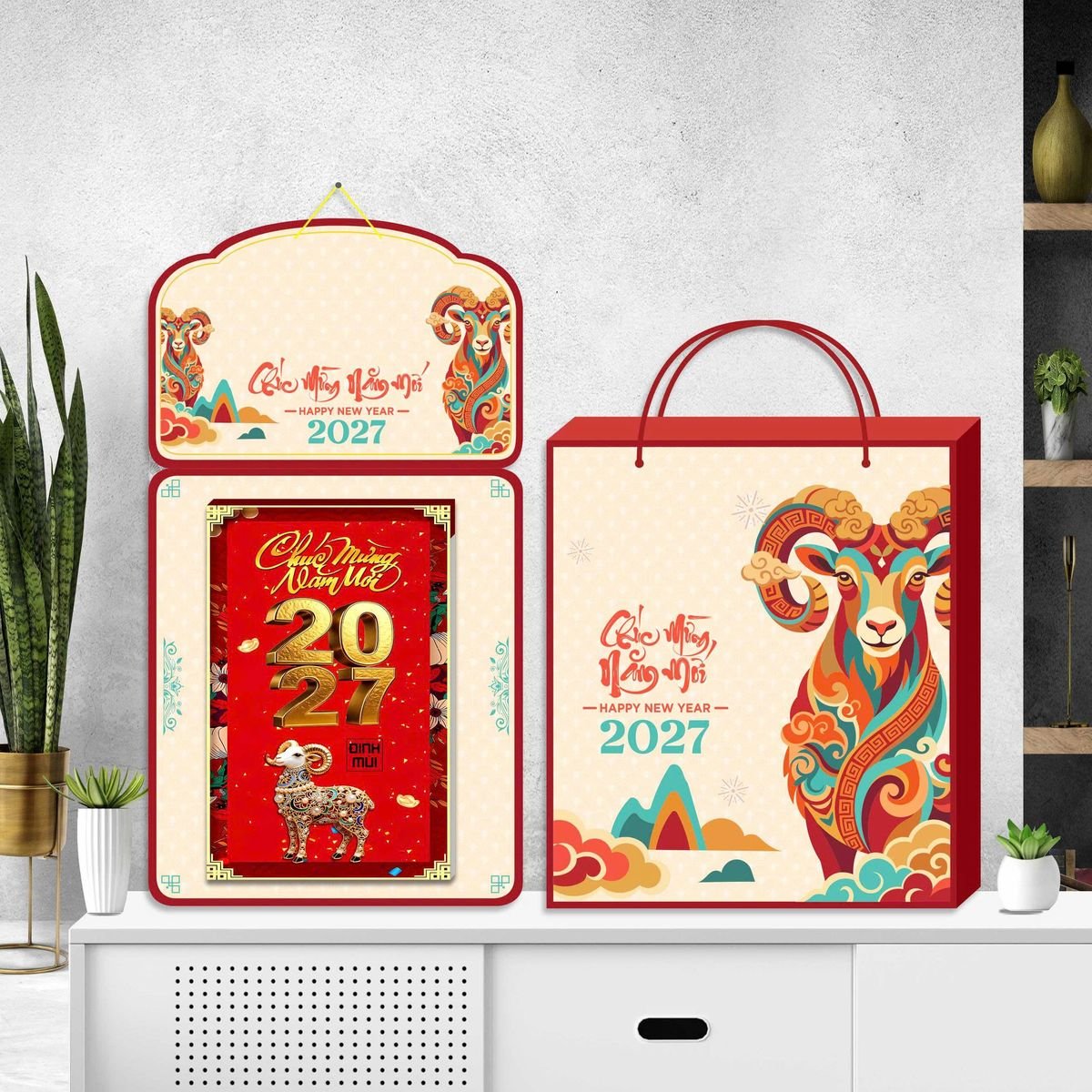 Lịch Khánh Gỗ Lamina 2 Đầu 2027 LM2D_064 - Quà Tặng Gia Dụng