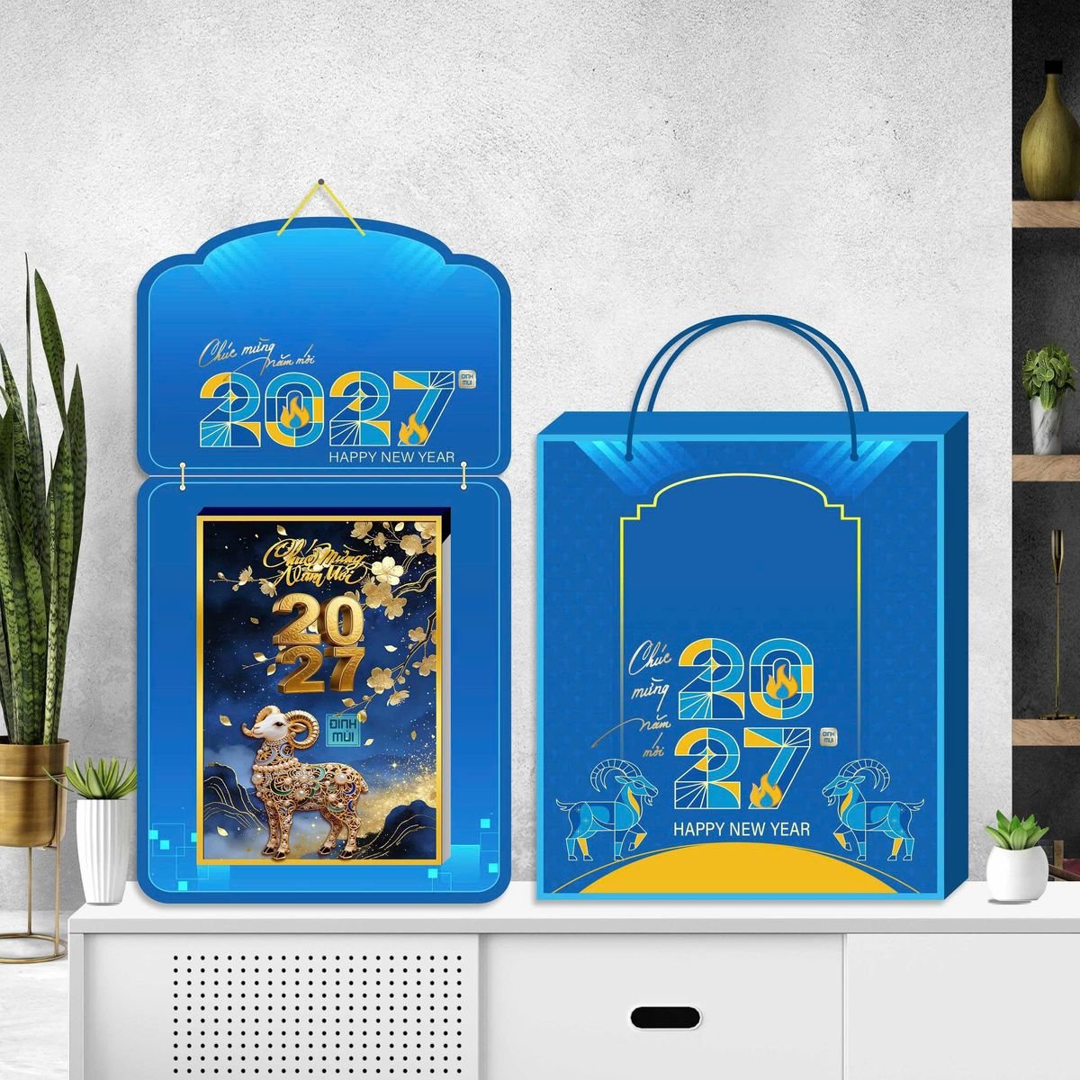 Lịch Khánh Gỗ Lamina 2 Đầu 2027 LM2D_065 - Quà Tặng Gia Dụng
