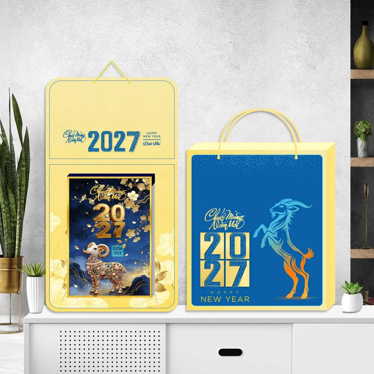 Lịch Khánh Gỗ Lamina 2 Đầu 2027 LM2D_066 - Quà Tặng Gia Dụng