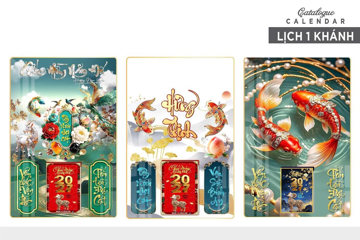 Lịch Gỗ Lamina Cao Cấp 40x60cm 2027 LM406_003 - Quà Tặng Gia Dụng