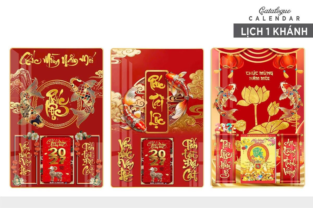 Lịch Gỗ Lamina Cao Cấp 40x60cm 2027 LM406_008 - Quà Tặng Gia Dụng