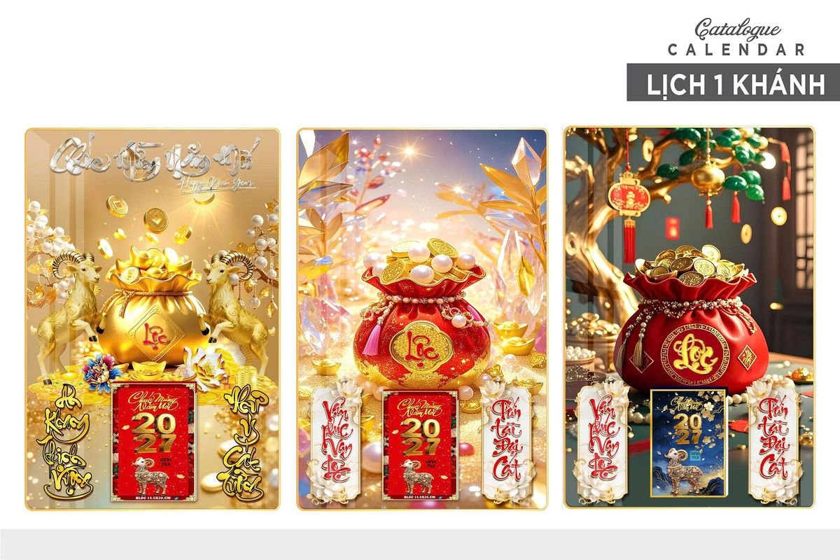 Lịch Gỗ Lamina Cao Cấp 40x60cm 2027 LM406_025 - Quà Tặng Gia Dụng