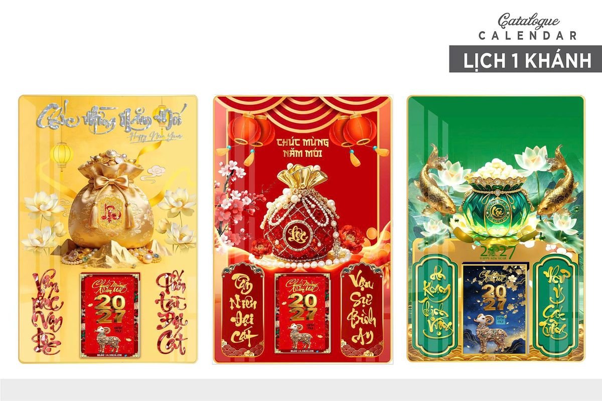 Lịch Gỗ Lamina Cao Cấp 40x60cm 2027 LM406_030 - Quà Tặng Gia Dụng