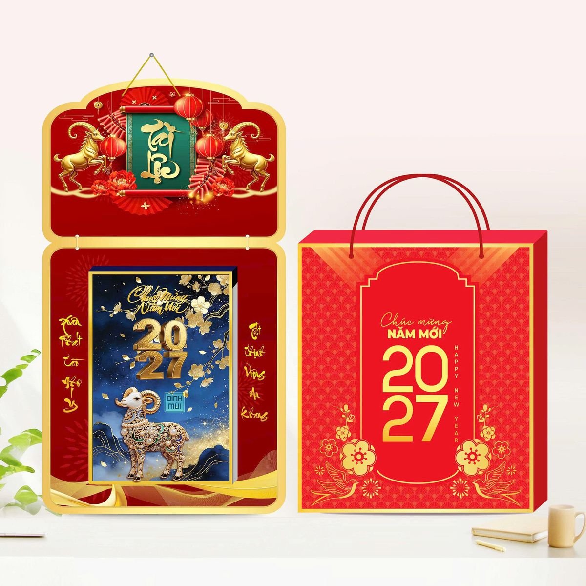 Lịch Gỗ Lamina Cao Cấp 40x60cm 2027 LM406_031 - Quà Tặng Gia Dụng