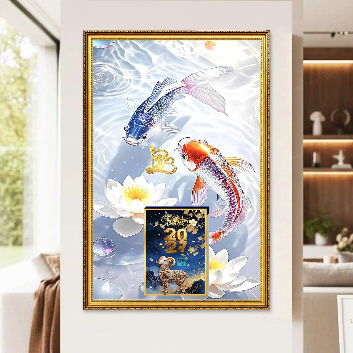 Lịch Gỗ Lamina Cao Cấp 40x60cm 2027 LM406_061 - Quà Tặng Gia Dụng