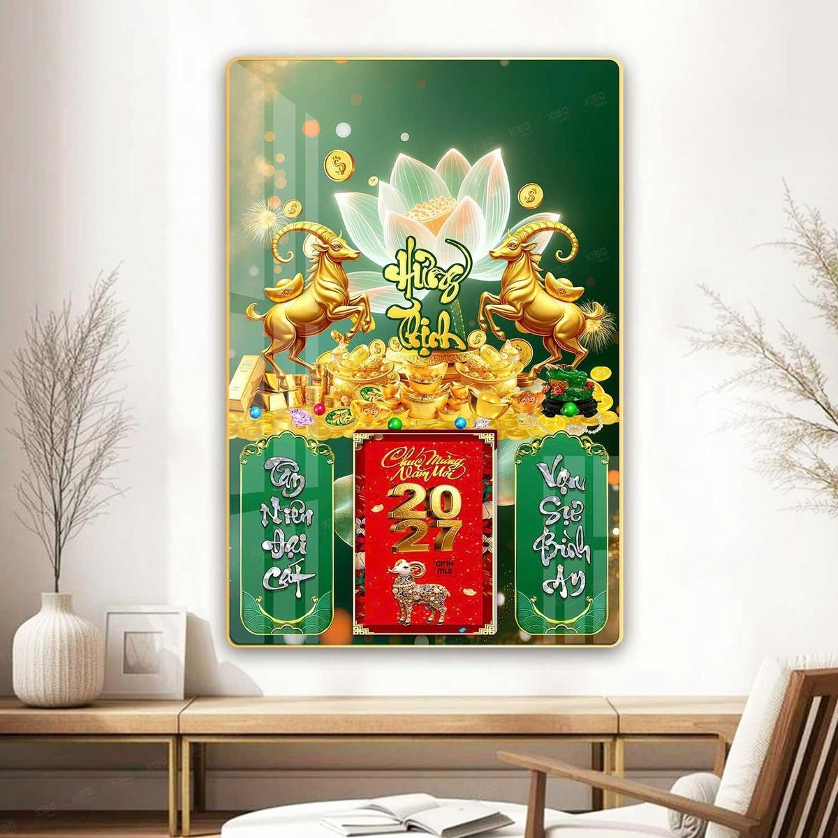 Lịch Gỗ Lamina Cao Cấp 40x60cm 2027 LM406_072 - Quà Tặng Gia Dụng