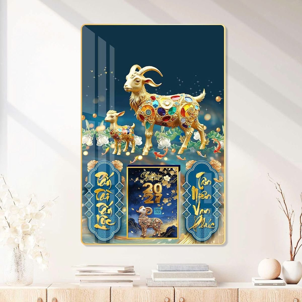 Lịch Gỗ Lamina Cao Cấp 40x60cm 2027 LM406_084 - Quà Tặng Gia Dụng