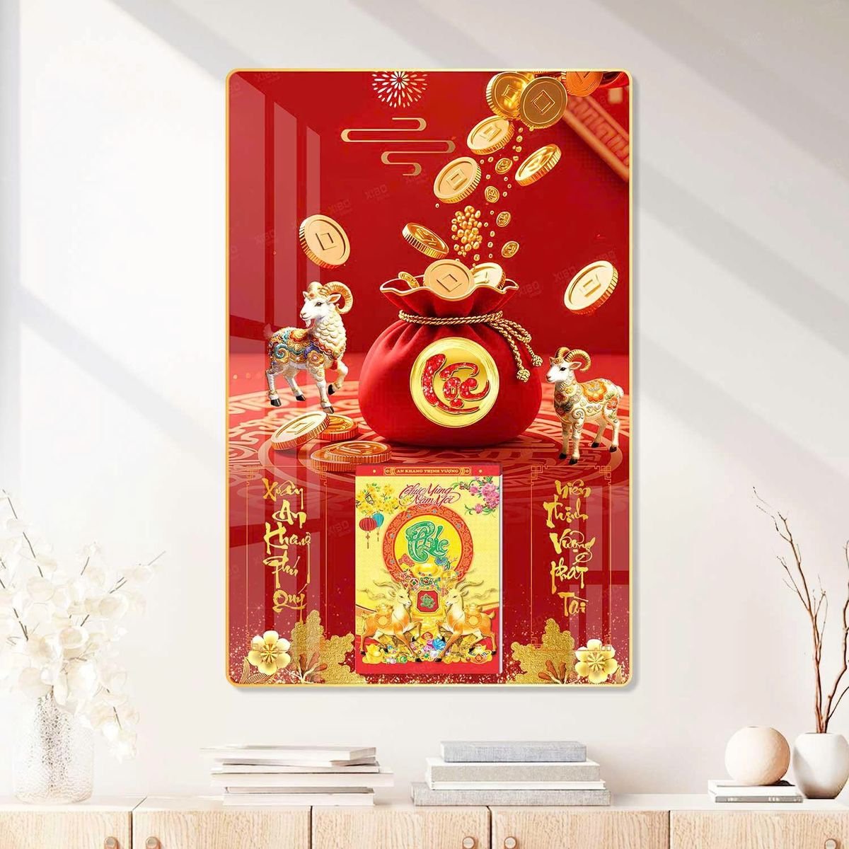 Lịch Gỗ Lamina Cao Cấp 40x60cm 2027 LM406_088 - Quà Tặng Gia Dụng