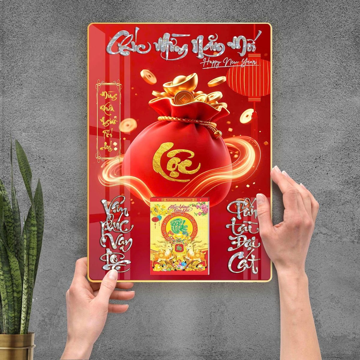 Lịch Gỗ Lamina Cao Cấp 40x60cm 2027 LM406_105 - Quà Tặng Gia Dụng
