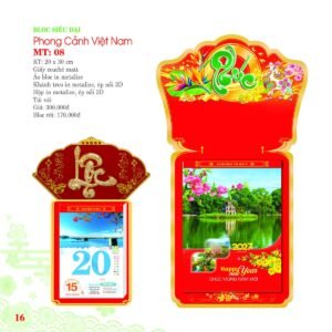 Lịch Bloc Siêu Đại 2027 MT Mẫu MT08 (20 x 30cm) Quà Tết Gia Đình Sum Vầy Ý Nghĩa in logo doanh nghiệp quà tặng Tết tại Quà Tặng Gia Dụng VN