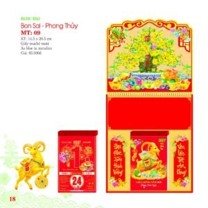 Lịch Bloc 2027 MT Mẫu MT09 (29 x 41 cm) Quà Tết Gia Đình Sum Vầy Ý Nghĩa in logo doanh nghiệp quà tặng Tết tại Quà Tặng Gia Dụng VN