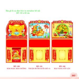 Bìa Lò Xo Dán Bloc 2027 MT Mẫu MT101 (30 x 60cm) Quà Tết Gia Đình Sum Vầy Ý Nghĩa in logo doanh nghiệp quà tặng Tết tại Quà Tặng Gia Dụng VN